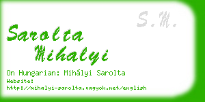sarolta mihalyi business card